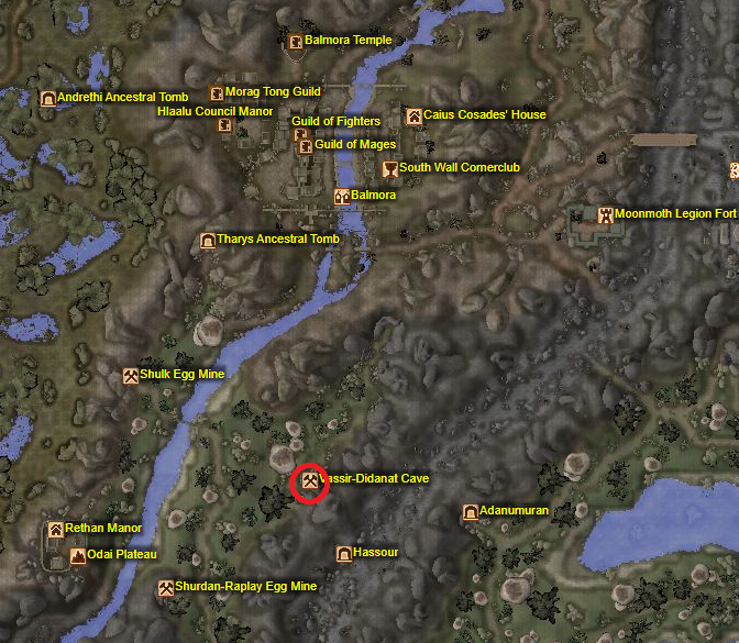 Vassir-Didanat Cave Map Location